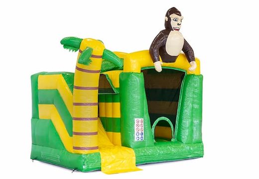 Order an inflatable multiplay bouncer in the jungle theme including a 3D object of a gorilla with or without a bath for children at JB Inflatables UK. Buy inflatable bouncers online at JB Inflatables UK