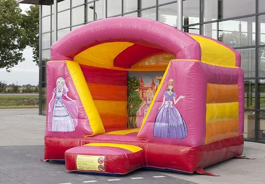 Small bouncer with roof in princess theme for sale. Buy bouncers online at JB Inflatables America