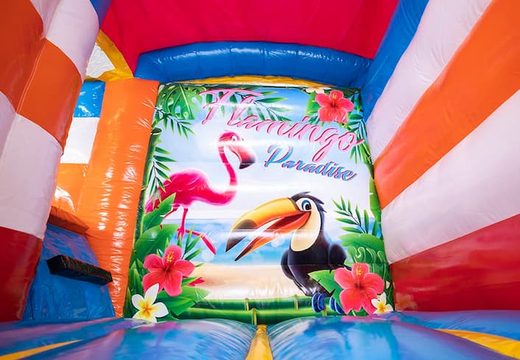 Order multifunctional mini splash flamingo bouncers at JB Inflatables UK. Buy bouncers online at JB Inflatables UK