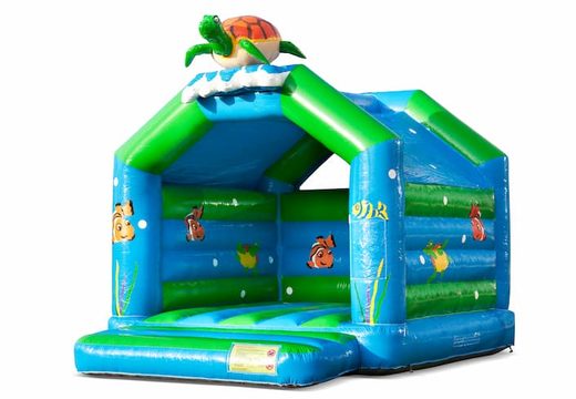 Order standard turtle bouncy castles with a 3D object on top for children. Buy bouncy castles online at JB Inflatables UK