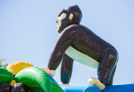 Buy a standard jungle bouncers in striking colors with a large gorilla 3D object on the top for children. Order bouncers online at JB Inflatables UK