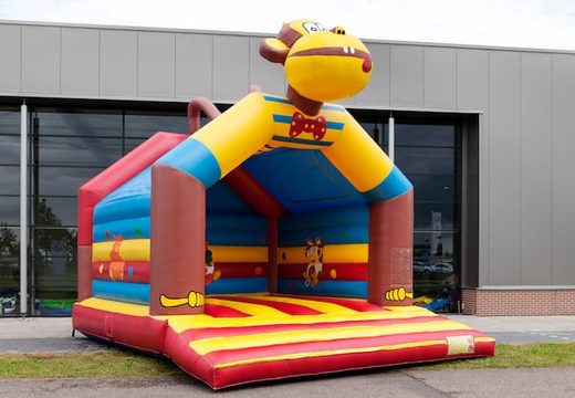 Buy a super bouncy castle covered with cheerful animations in monkey theme for children. Order bouncy castles online at JB Inflatables UK