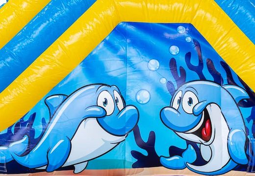 Buy multifunctional dolphin water slide bouncer at JB Inflatables UK. Order bouncers online at JB Inflatables UK