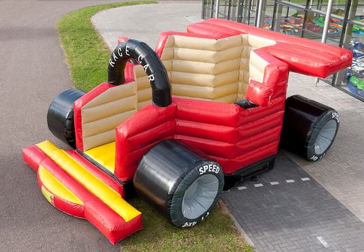 Buy a large indoor F1 car bounce house for kids. Order bounce houses online at JB Inflatables UK