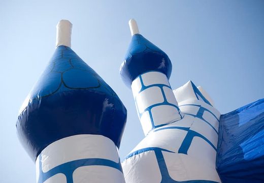 Super bouncer with roof in castle theme for kids. Buy bouncers online at JB Inflatables UK