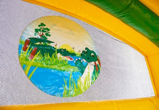 Order covered inflatable multiplay bouncy castle in crocodile theme for kids at JB Inflatables UK. Buy bouncy castles online at JB Inflatables UK