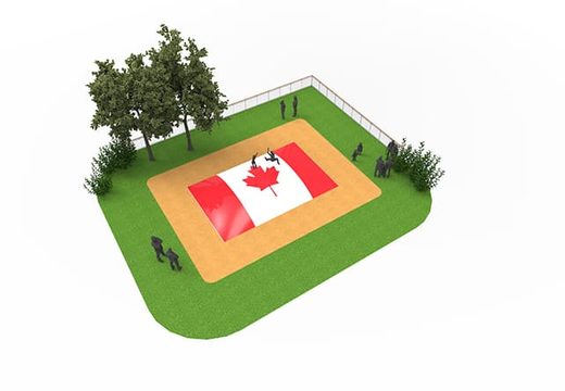 Buy Canada flag themed inflatable airmountain for kids. Order inflatable airmountains now online at JB Inflatables UK