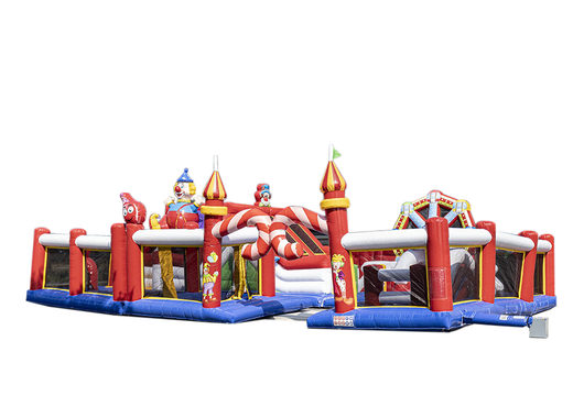 Large circus themed inflatable bouncy castle for children. Order bouncy castles online at JB Inflatables UK