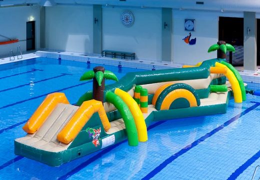 Order double inflatable Zig Zag jungle pool obstacle course for kids. Buy inflatable obstacle courses online now at JB Inflatables America