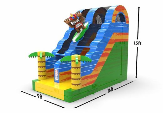 Get an inflatable dryslide S15 in theme Hawaii for both young and old. Order inflatable dryslides online at JB Inflatables America