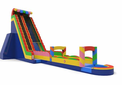Order an inflatable waterslide S30 in all colors for both young and old. Inflatable commercial waterslides online for sale at JB Inflatables America
