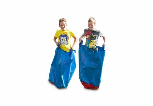 Buy blue sack race bags for both old and young. Order inflatable items online at JB Inflatables America