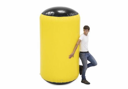 Buy a yellow rectangular obstacle inflatable and airtight for an archery bunker