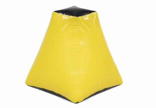 Yellow triangle obstacle inflatable and airtight for in an archery bunker buy