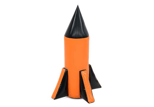 Orange airtight rocket-shaped obstacle to use in an archery bunker for sale