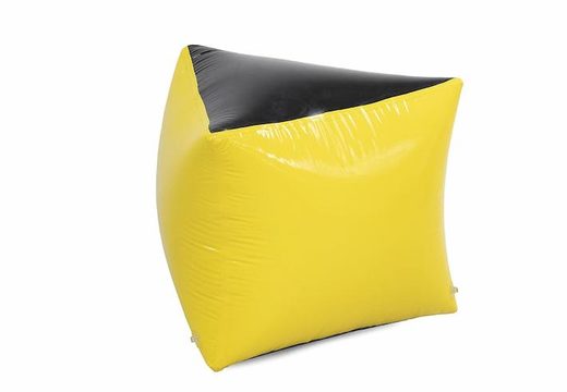 Yellow triangle obstacle inflatable and airtight for in an archery bunker buy