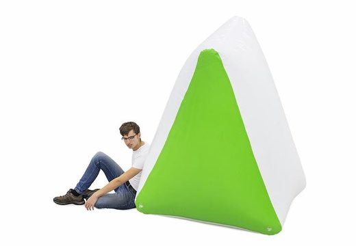 Buy a green triangle shaped obstacle for in an archery bunker