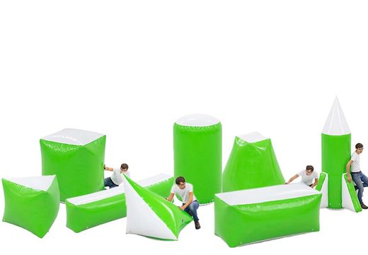 Buy a green set with inflatable airtight archery obstacles for an archery bunker