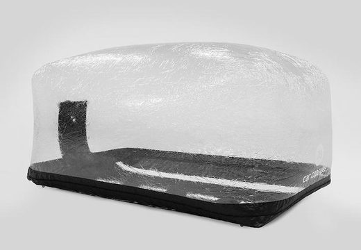 Clear inflatable car capsule to store cars for sale