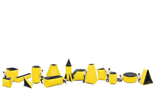 Buy a complete set with yellow archery obstacles of a total of 14 pieces