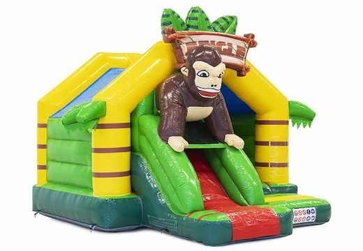 Buy slide combo Slide combo jungle themed slide inflatable bouncer with gorilla on it buy jungle themed slide bouncer with gorilla on it for sale