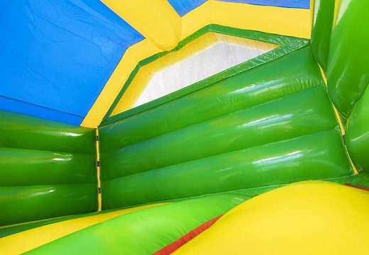 Jungle themed inflatable bouncer with slide with big gorilla monkey on it for sale for kids