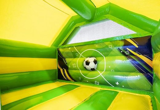 Football themed inflatable bouncer with slide for sale for kids