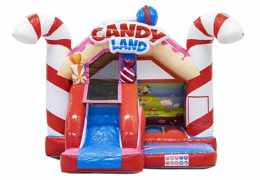 Buy slide combo inflatable bouncer with slide in candy theme for kids