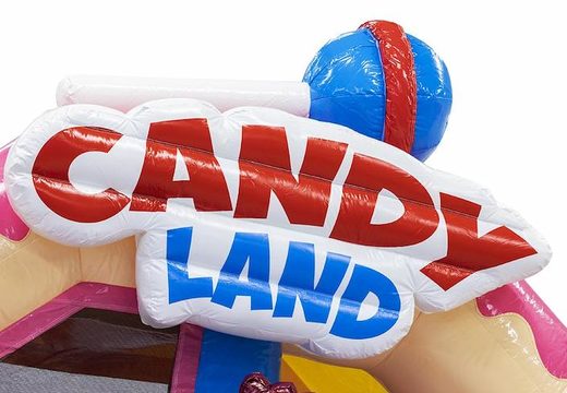 Order Slide Combo Candy Themed Inflatable Bouncer With Slide For Kids