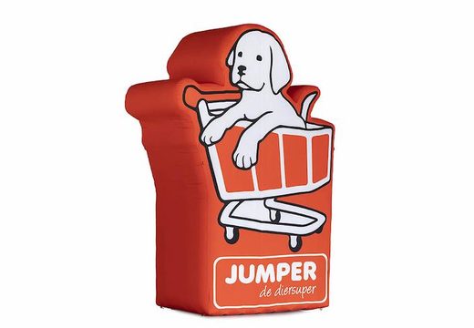 Maatwerk opblaasbare blikvanger logo van Jumper dieren winkel uitvergroot Maatwerk opblaasbare blikvanger logo van Jumper dieren winkel uitvergroot aanvragen