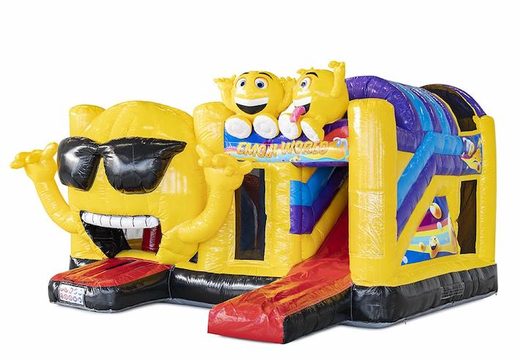 Buy an Emoji themed inflatable bouncer with slide for kids
