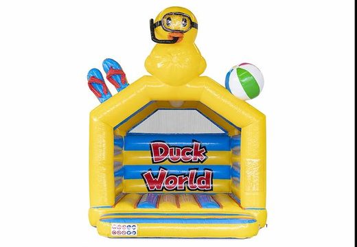 Buy inflatable bouncy castle blue yellow in duck theme for children