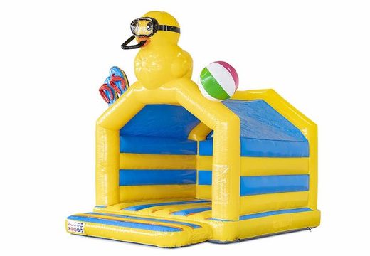 Duck Theme Inflatable Bouncer Blue Yellow For Sale For Kids