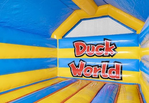 Order inflatable bouncy castle blue yellow in duck theme for children