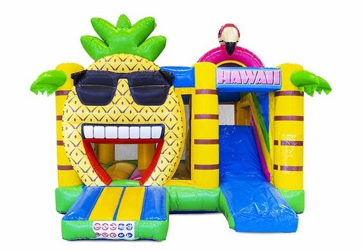 Hawaii themed inflatable bouncer with slide for sale for kids