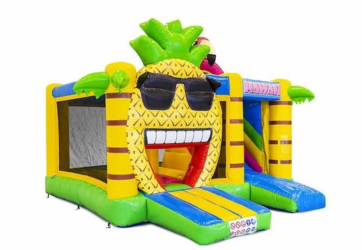 Hawaii themed inflatable bouncer with slide for kids