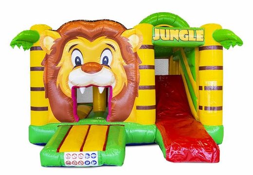 Buy jungle themed inflatable air cushion with slide for kids