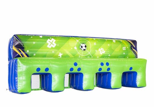 Buy an inflatable football shuffleboard wall in green with blue for children