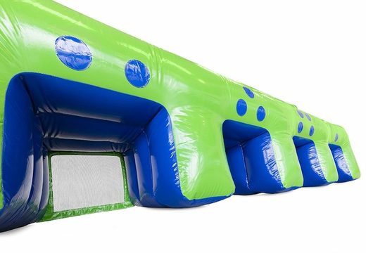 Order inflatable football shuffleboard wall in green with blue for children