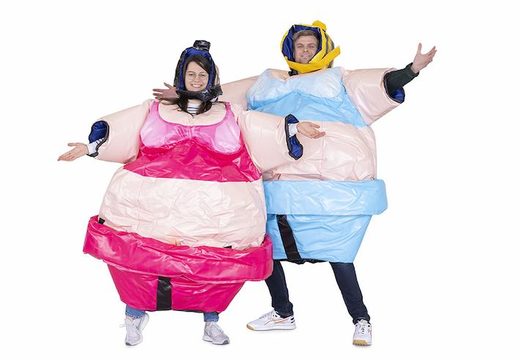 Buy 2 sumo suits big mama in pink and blue for wrestling