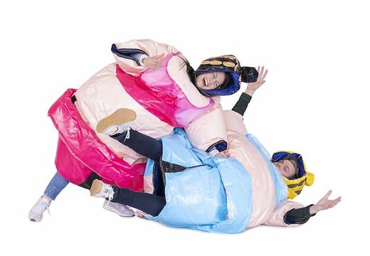 Buy sumo suits big mama in pink and blue to wrestle with