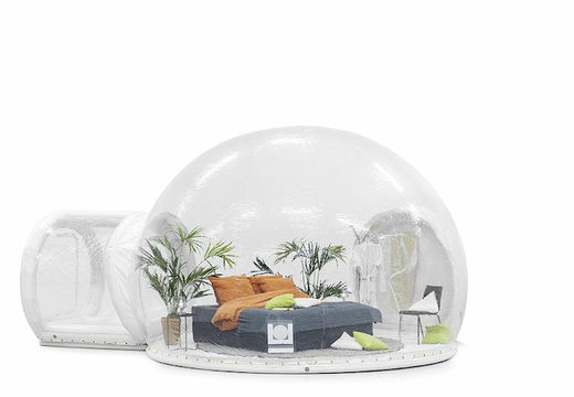 Buy inflatable air dome transparent 4 meters with transparent tunnel at Jb inflatables