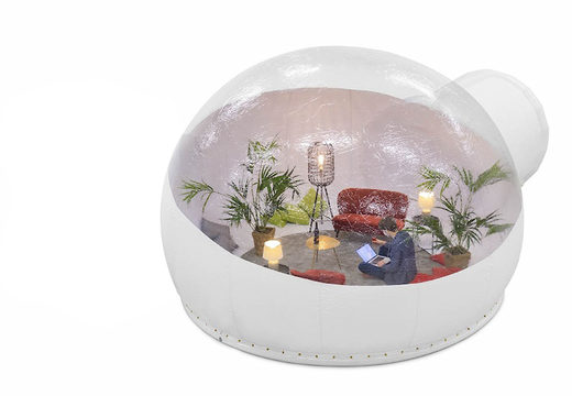 Buy inflatable air dome 4 meters partly transparent with extra cabin at Jb