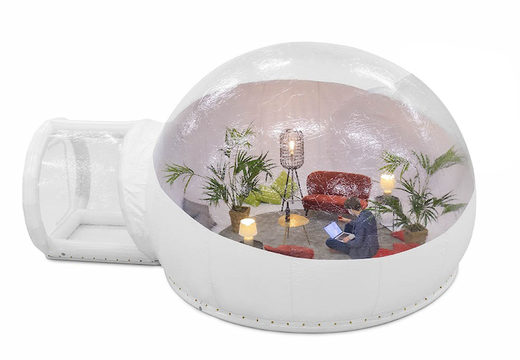 Buy inflatable dome partly transparent of 4 meters including transparent entrance