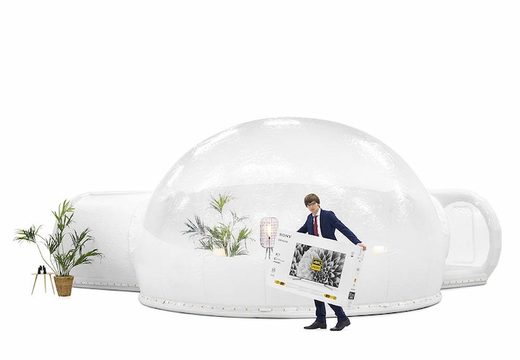 Buy inflatable privacy dome 5 meters including transparent entrance and closed cabin at JB Inflatables