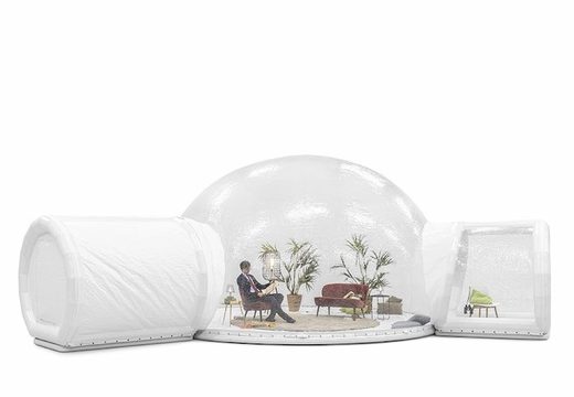 Buy Modular inflatable dome 5m transparent with transparent entrance and closed cabin at JB