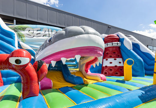 Buy large inflatable bouncy castle play park in seaworld theme of 15 meters