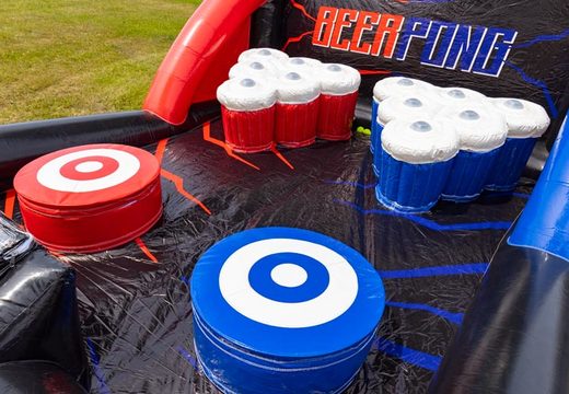 Buy inflatable beer pong game with interactive spots to play against each other for children and adults