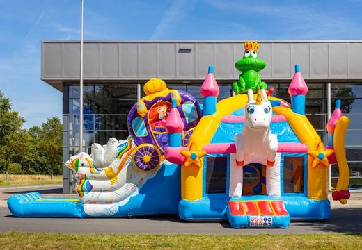 Inflatable multiplay super bouncy castle in unicorn style with lots of colors for sale for children