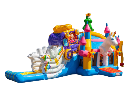 Multiplay Super inflatable air cushion with unicorn 3d objects on it and buy a lot of color for children